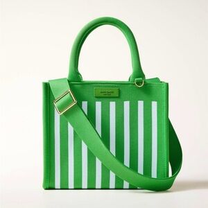 Kate Spade X Target-Green and White Striped Tote Bag